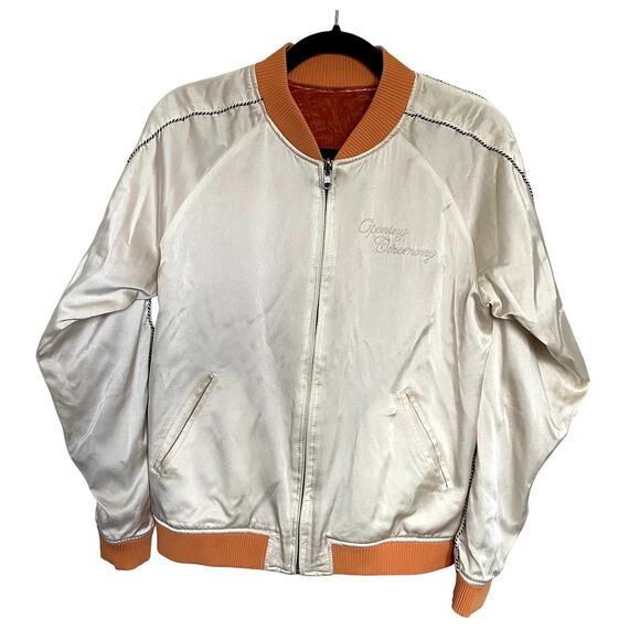 Opening Ceremony Reversible Silk Velvet Bomber Jacket S - Picture 1 of 8